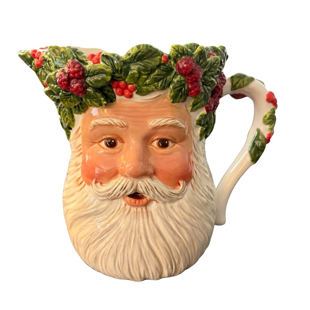 Department 56 Santa Claus Pitcher Peggy Toole Retired 2001 Christmas Vintage